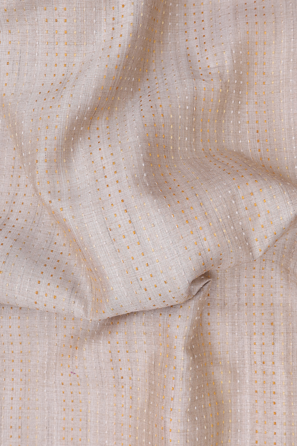 Tussar Silk Saree In Light Brown With Stripes Design