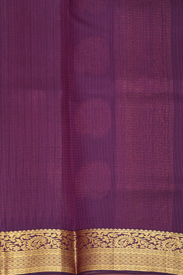 Kota Silk Saree In Purple With Zari Buttas