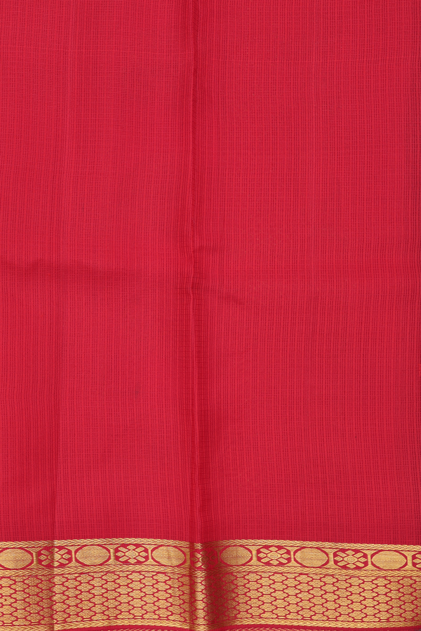 Kota Silk Saree In Crimson Red With Paisley Buttas