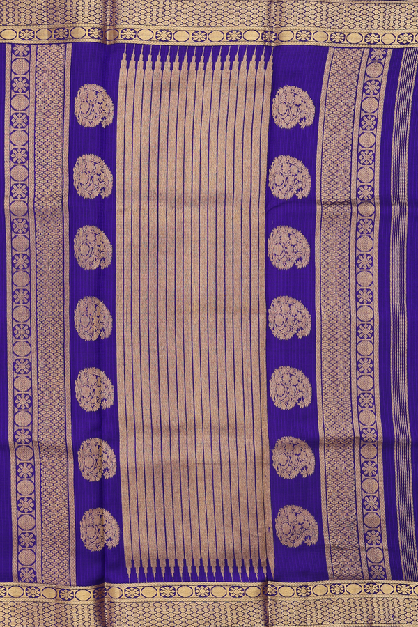 Kota Silk Saree In Royal Purple With Zari Buttas