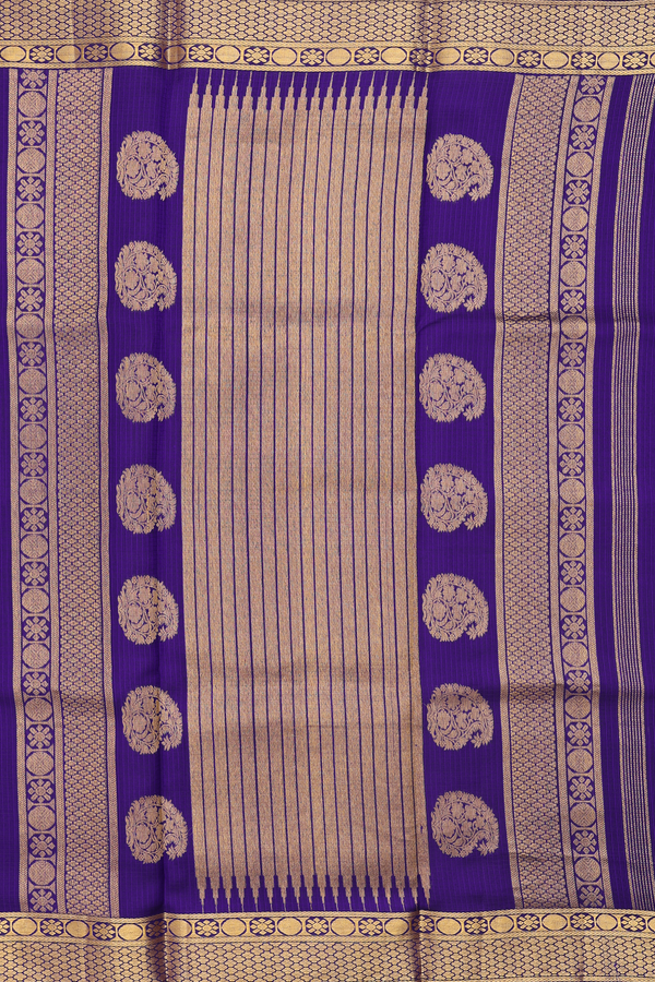 Kota Silk Saree In Royal Purple With Zari Buttas