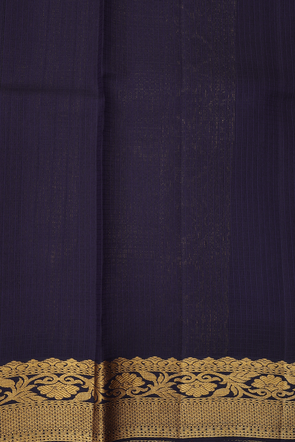 Kota Silk Saree In Black With Paisley Buttas