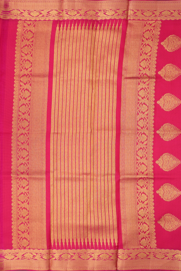 Kota Silk Saree In Red With Paisley Buttas