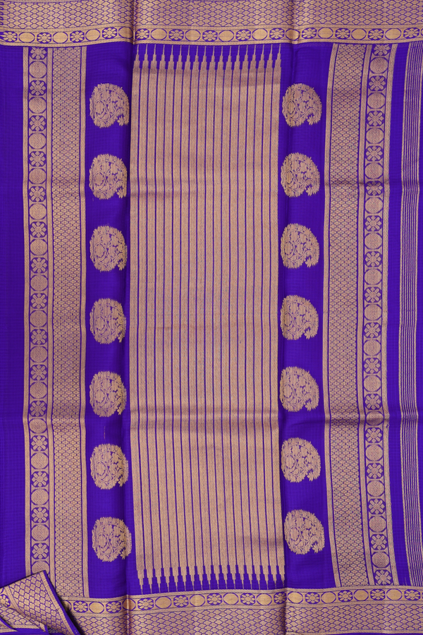Kota Silk Saree In Royal Purple With Paisley Buttas