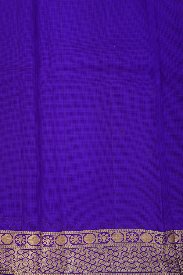 Kota Silk Saree In Royal Purple With Paisley Buttas
