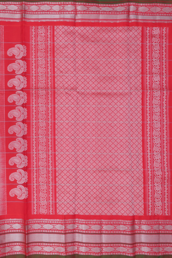 Gadwal Silk Saree In Light Brown With Paisley Buttas