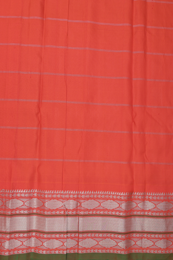 Gadwal Silk Saree In Light Brown With Paisley Buttas