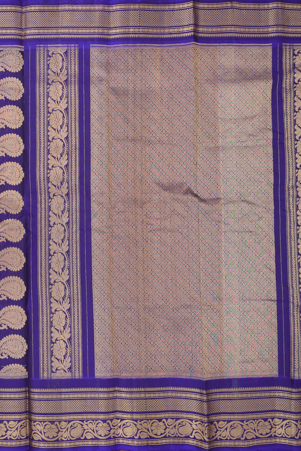 Gadwal Silk Saree In Royal Yellow With Floral Buttas