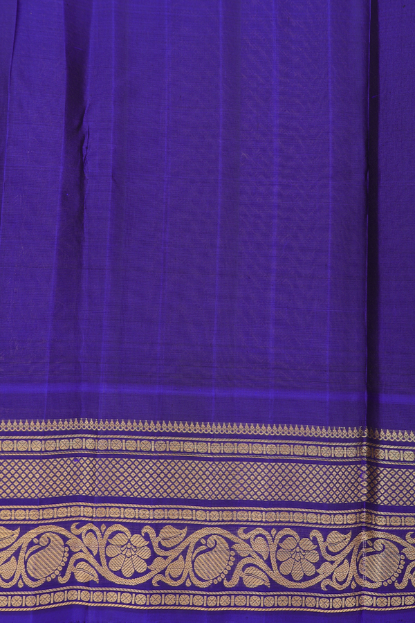 Gadwal Silk Saree In Royal Yellow With Floral Buttas