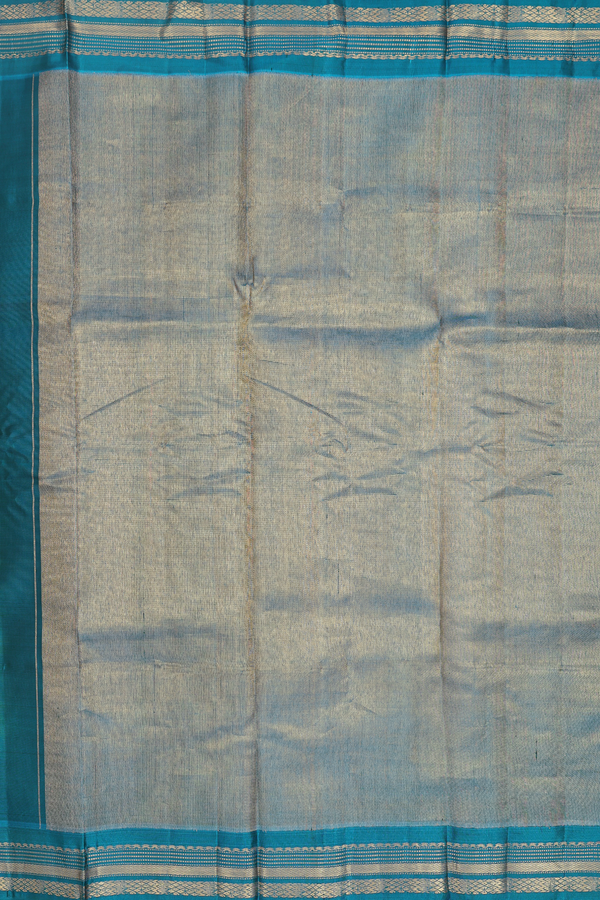 Gadwal Silk Cotton Saree In Pastel Khaki With Contrast Border