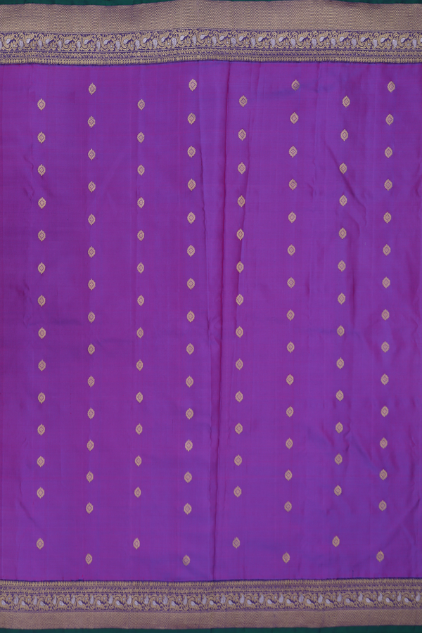 Banarasi Silk Saree In Purple With Zari Buttas
