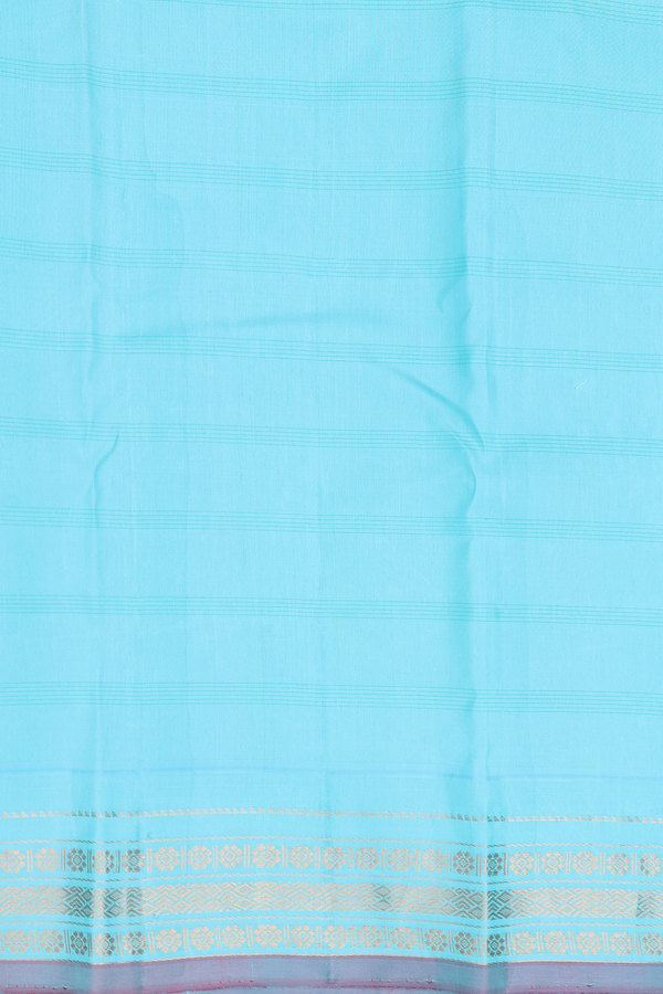 Gadwal Silk Saree In Royal Blue With Checks Design
