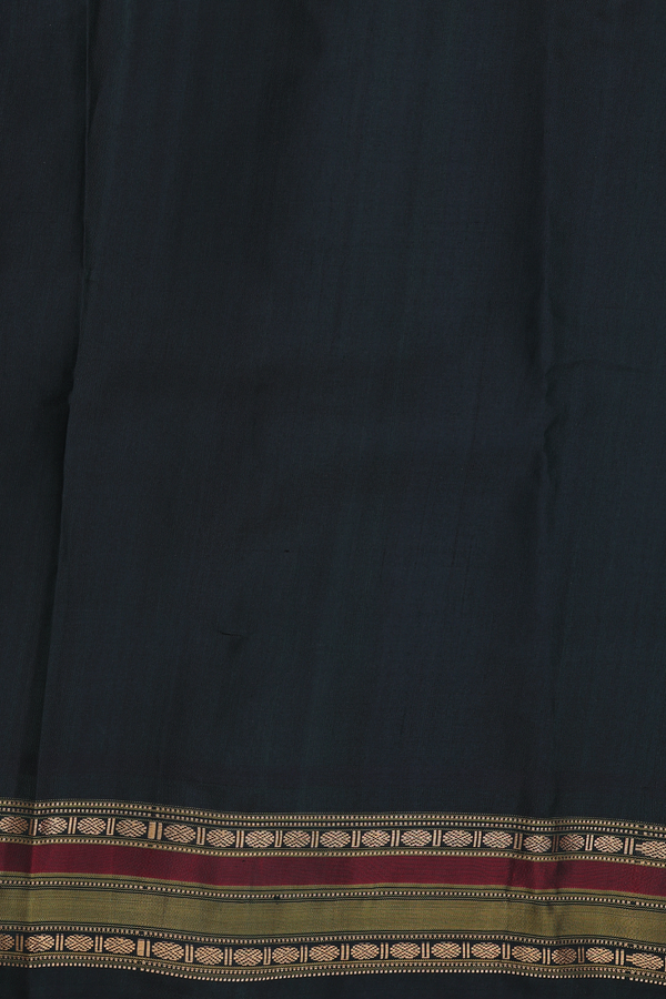 Gadwal Silk Cotton Saree In White With Stripes Design