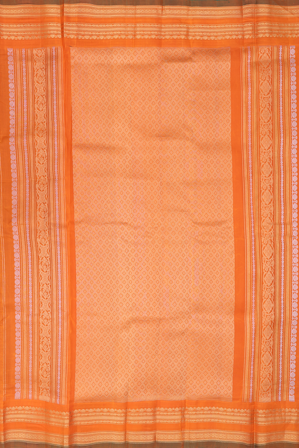Gadwal Silk Saree In Royal Blue With Checks Design