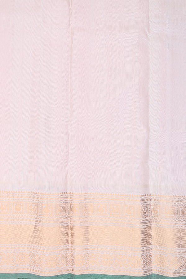 Gadwal Silk Saree In Royal Orange With Floral Buttas