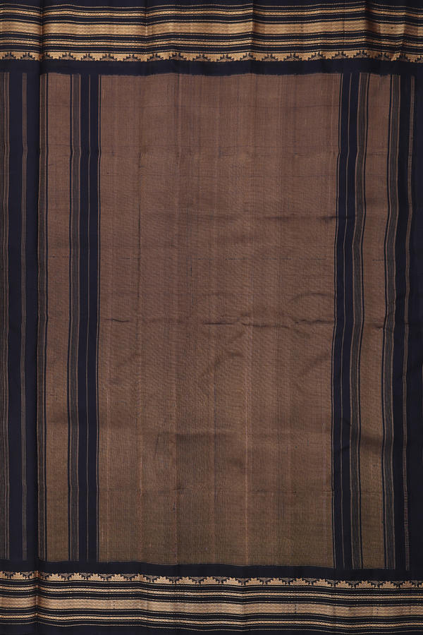 Gadwal Silk Saree In Off White With Checks Design