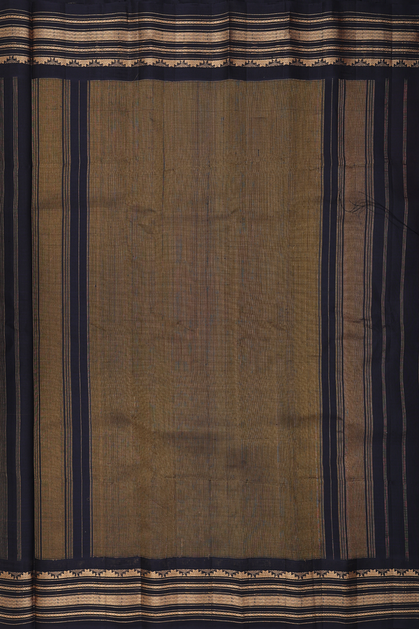 Gadwal Silk Saree In Spiced Orange With Checks Design