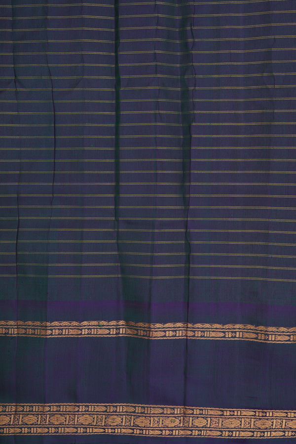 Gadwal Silk Saree In Off White Color With Checks Design