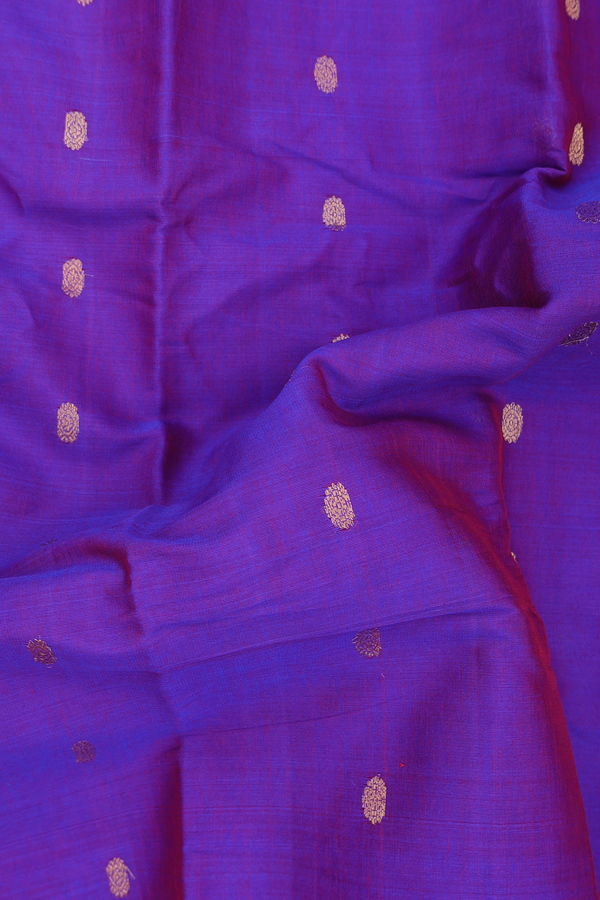 Gadwal Silk Saree In Dual Tone With Zari Buttas