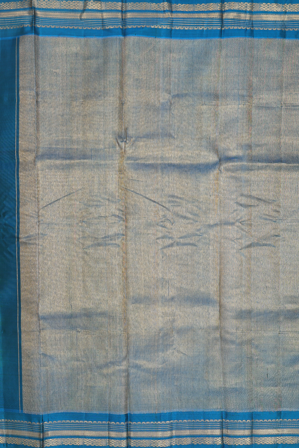 Gadwal Silk Cotton Saree In Pastel Khaki With Contrast Border