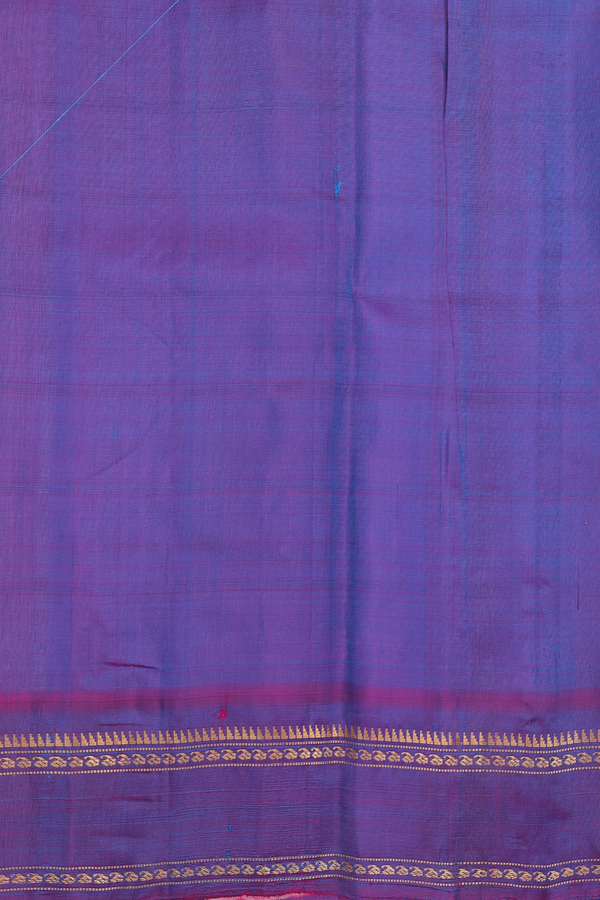 Gadwal Silk Cotton Saree In Pink And White With Checks Design
