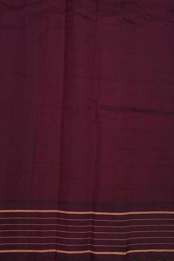 Gadwal Silk Cotton Saree In Orange With Threadwork Buttas