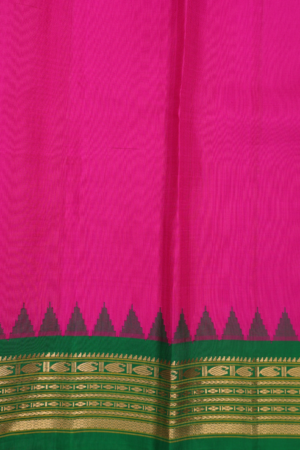 Gadwal Silk Saree In Black And White With Checks Design