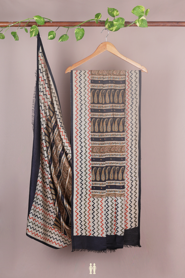 Printed Design Cream Color Pashmina Dupatta