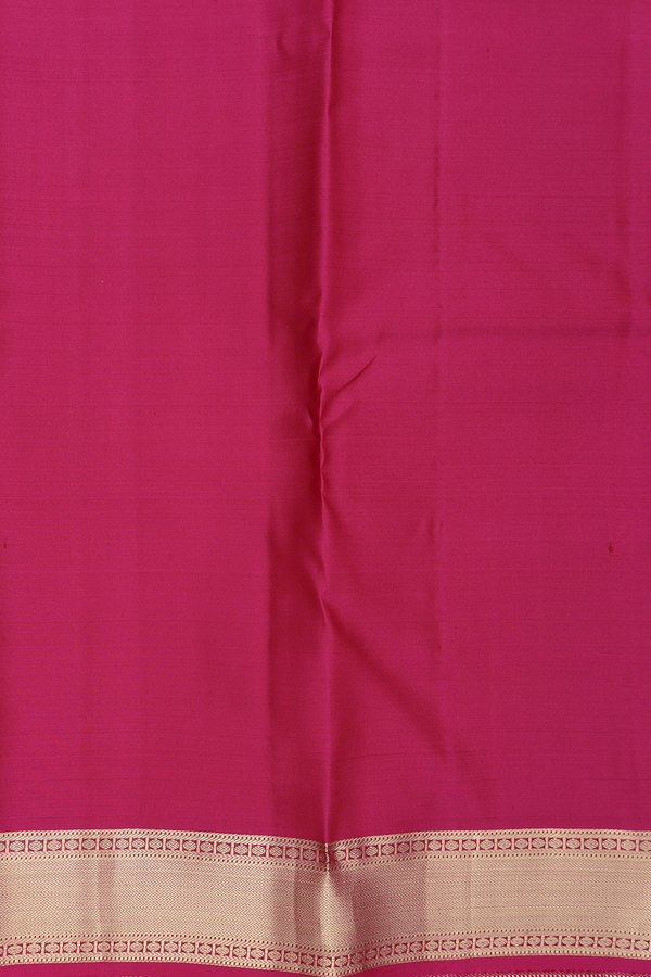 Kanchipuram Silk Saree In Rust Orange With Checks Design