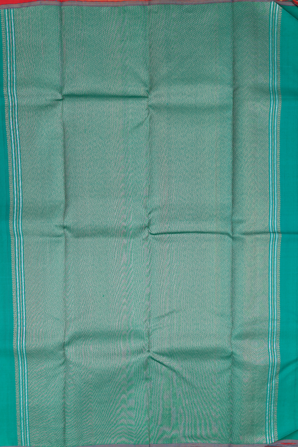 Kanchipuram Silk Saree In Green With Parrot Buttas