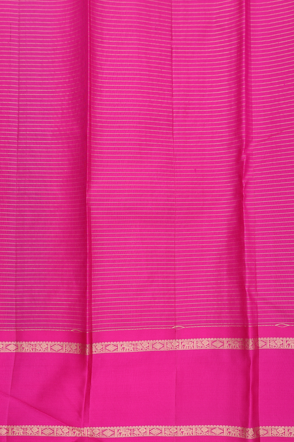Kanchipuram Silk Saree In Cerulean Blue With Checks Design