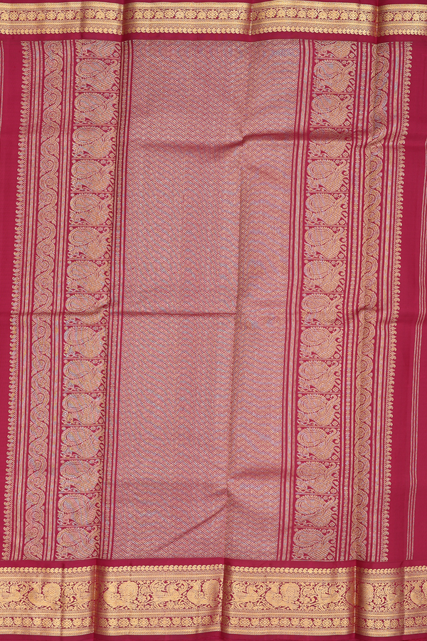 Kanchipuram Silk Saree In Multicolor With Checks Design