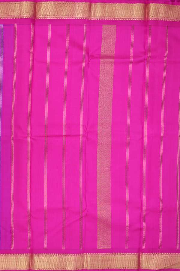 Kanchipuram Silk Saree In Purple Rose With Zari Buttas