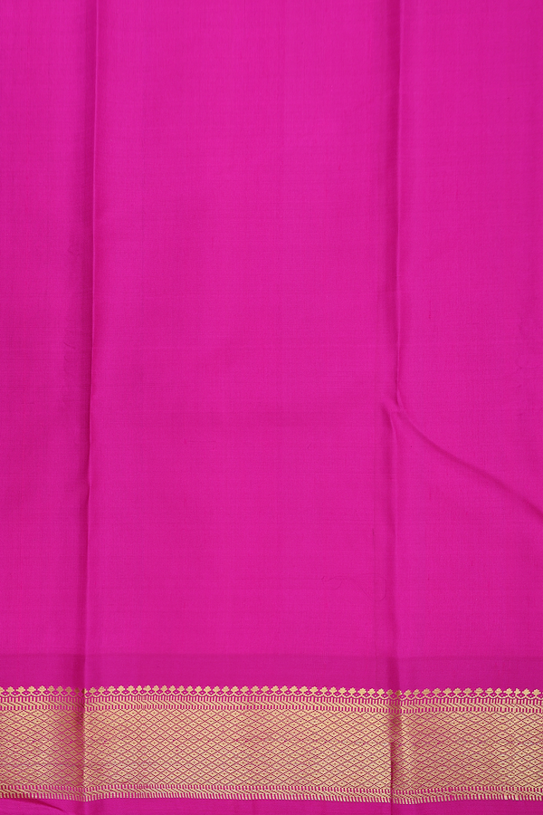 Kanchipuram Silk Saree In Purple Rose With Zari Buttas