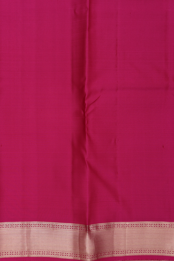 Kanchipuram Silk Saree In Rust Orange With Checks Design