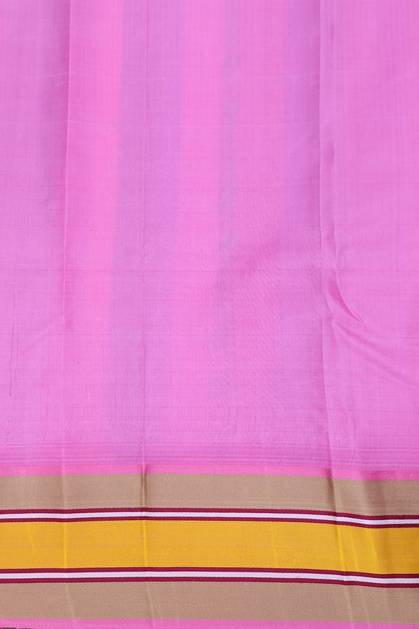 Kanchipuram Silk Saree In Burgundy Red With Zari Buttas