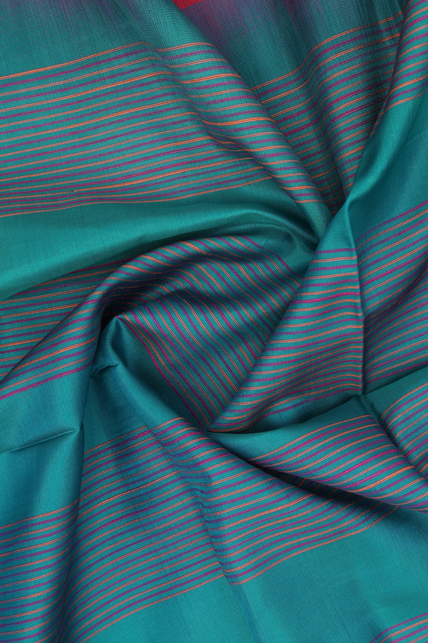 Allover Stripes Design Teal Blue Soft Silk Dupatta