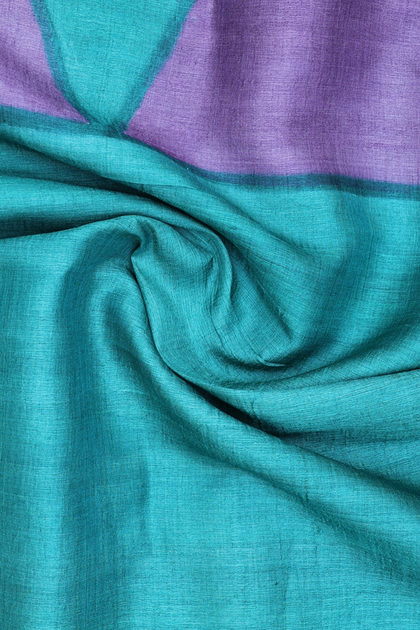 Plain Green Tussar Silk Dupatta