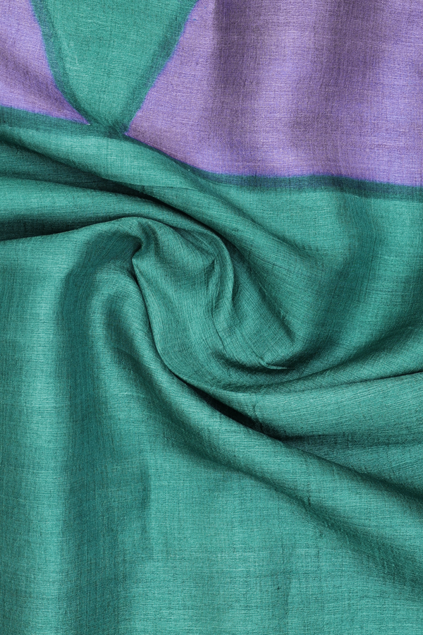Plain Green Tussar Silk Dupatta