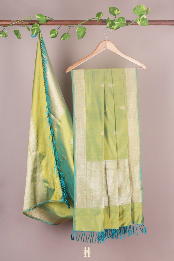 Floral Buttas Dual Tone Silk Dupatta