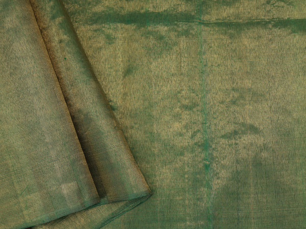 Tissue Dark Green Kanchipuram Silk Blouse Material