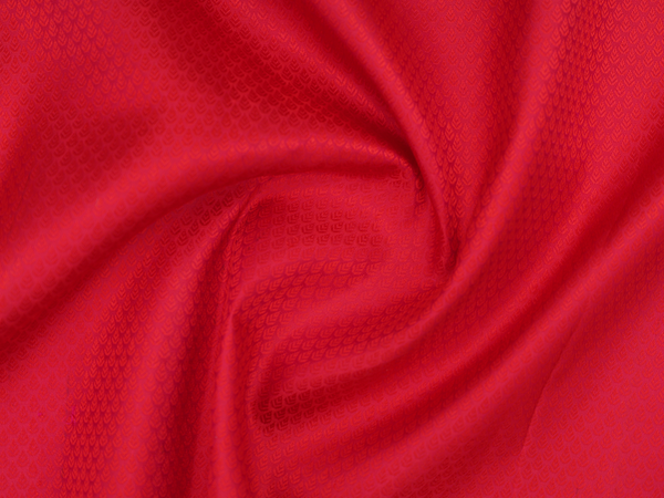 Jacquard Pattern Red Kanchipuram Silk Blouse Material