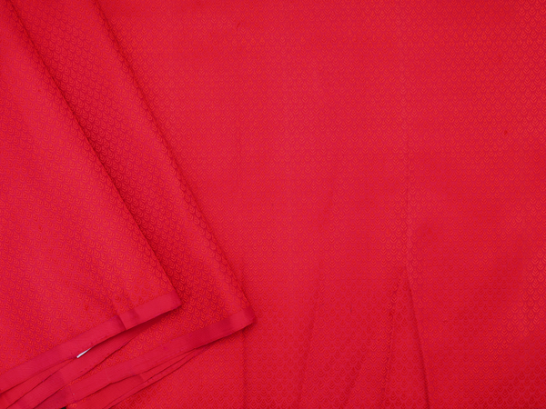 Jacquard Pattern Red Kanchipuram Silk Blouse Material