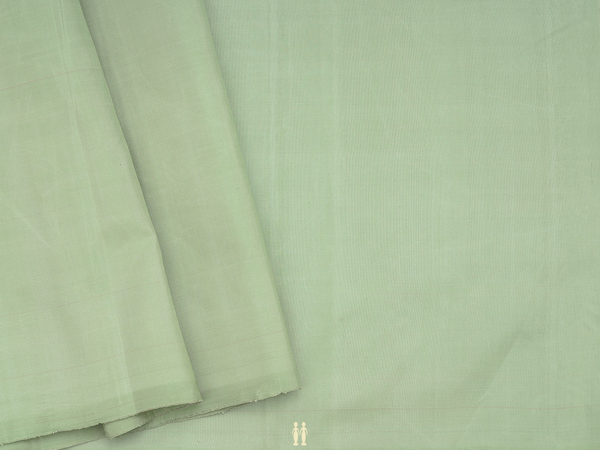 Plain Sage Green Kanchipuram Silk Blouse Material