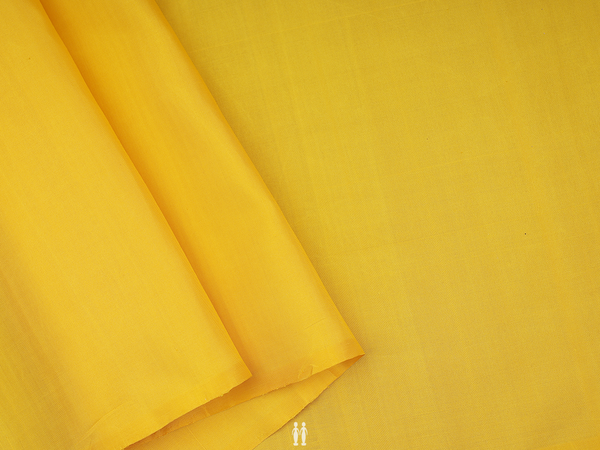Plain Honey Yellow Kanchipuram Silk Blouse Material