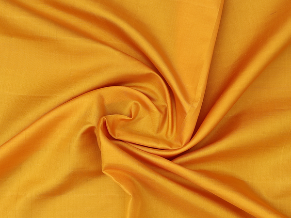 Plain Yellow Kanchipuram Silk Blouse Material