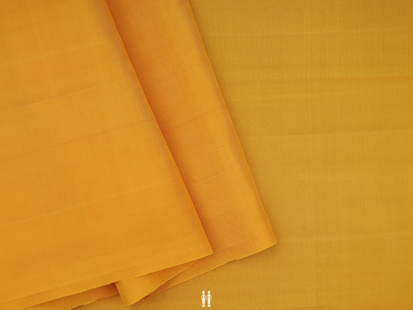 Plain Yellow Kanchipuram Silk Blouse Material