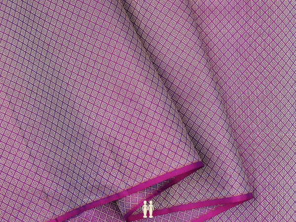 Brocade Design Purple Kanchipuram Silk Blouse Material