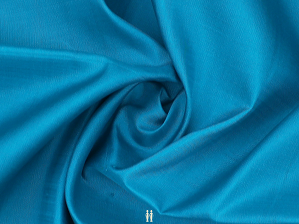 Plain Teal Blue Kanchipuram Silk Blouse Material