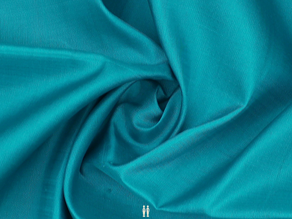 Plain Teal Blue Kanchipuram Silk Blouse Material